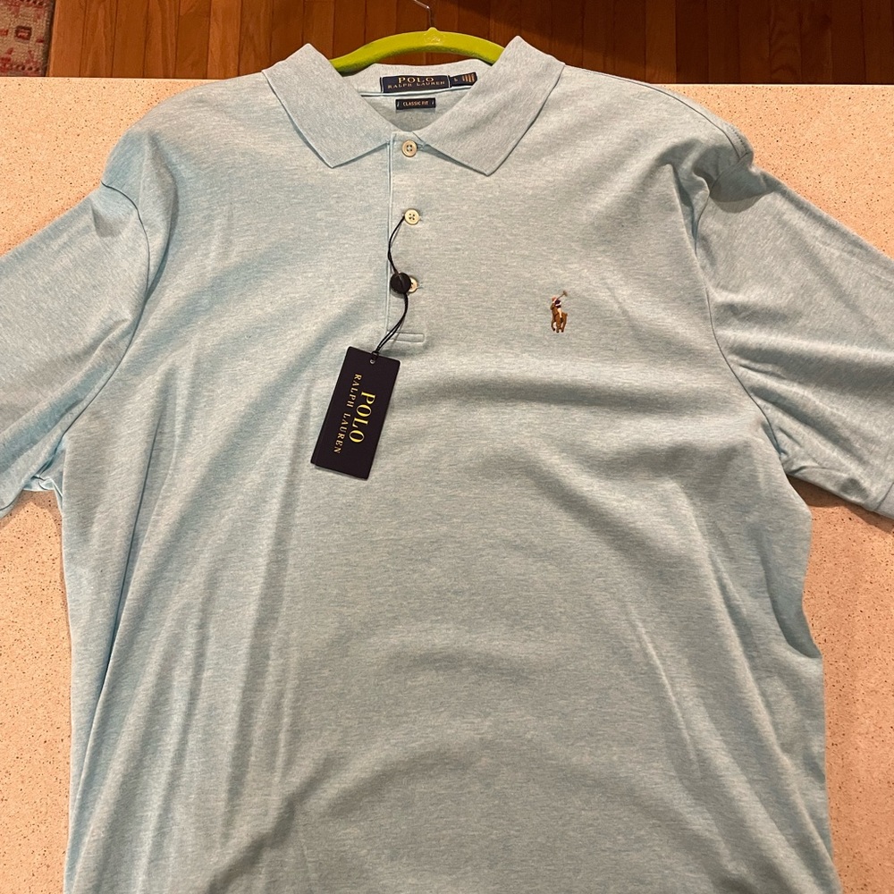 NWT Ralph Lauren Polo Shirt, blue in color